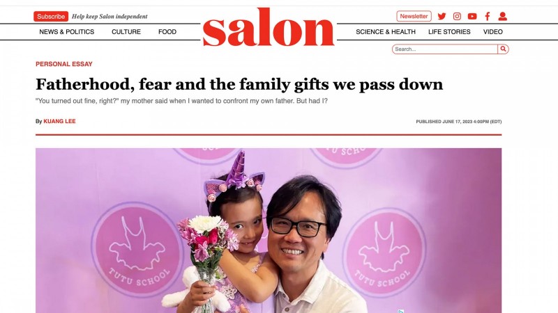 Salon.com: Fatherhood, Fear and the Family Gifts We Pass Down